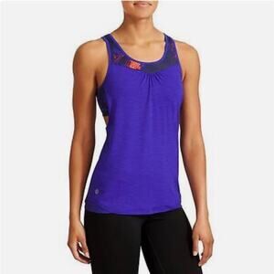 ATHLETA Supercharged 2 in 1 Tank In Elecrto Vibrant Cobalt Athleticwear Top XS‎
